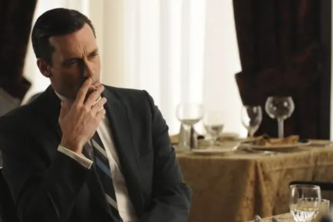 Mad Men - Don Draper smoking a cigarette